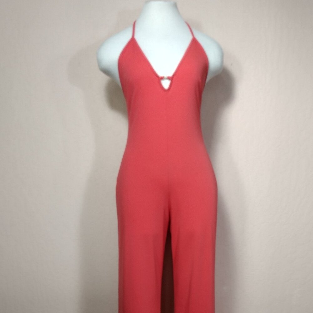 "VS" Vintage Very Sexy Orange Jumpsuit - Picture 9 of 14